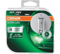 Osram Ampoule halogène Ultra Life H7 55 W 12 V (64210ULT-2HB) - Boîte 2 lampes blanche