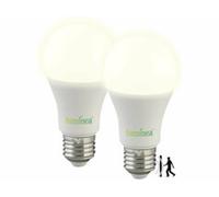 2 ampoules LED avec capteur de mouvement E27 / 15 W / 1500 lm / 3000 K Luminea