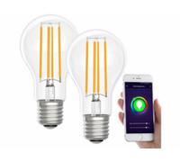 2 ampoules LED connectées LAV-150.w E27 - A60 - 7 W - Blanc chaud Luminea Home Control