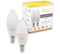 2 Ampoules LED connectées Wi-Fi + BT, LED E14, Couleurs + blanc réglable, 5W - Antalya E14 Max Easy Dual Pack