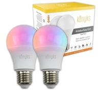 Konyks Antalya Easy E27 - Ampoule LED connectée Wi-FI + Bluetooth, 11 W, Couleurs + Blanc réglable, compatible avec Alexa ou Google Home, Automatisations faciles… à l'unité ou en lot de 1 (2)