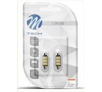 2 Ampoules M-Tech Led 6000 K C5w 41mm