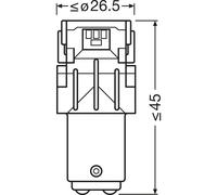 2 Ampoules P21/5w Osram Ledriving Sl Red Non Homologué