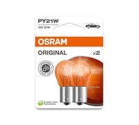 2 Ampoules pour Clignotants PY21W 12V 21W BAU15s OSRAM Convient Divers Voiture