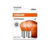 Osram Ampoule de signalisation ORIGINAL LINE PY21W 12V – base métal – lot de 2 (blister) – blanche