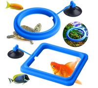2 anneaux d'alimentation Betta avec design flottant rond pour empêcher les aliments de se laver dans le filtre, gupy, poissons rouges et autres petits poissons