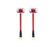 2 Antennes Trèfle 5,8 GHz pour Récepteur FPV, Émetteur 5 DBi RHCP RP-SMA Rouge