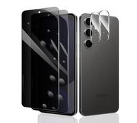 2×Anti-Espion Verre Trempé pour Samsung Galaxy S24 FE + 2×Protection Camera Objectif Arriere appareil Photo, Privacy Film de Protection écran Anti-Spy, Dureté 9H Glas, Anti Rayures, Sans Bulles