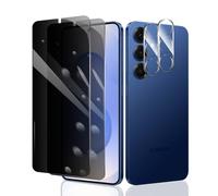 2×Anti-Espion Verre Trempé pour Samsung Galaxy S25 + 2×Protection Camera Objectif Arriere appareil Photo, Privacy Film de Protection écran Anti-Spy, Dureté 9H Glas, Anti Rayures, Sans Bulles