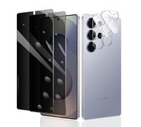 2×Anti-Espion Verre Trempé pour Samsung Galaxy S25 Ultra + 2×Protection Camera Objectif Arriere appareil Photo, Privacy Film de Protection écran Anti-Spy, Dureté 9H Glas, Anti Rayures