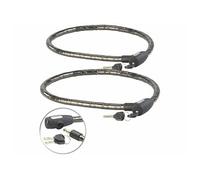 : 2 antivols avec chaîne en acier renforcé de 1 m de long et de 18 mm de diamètre