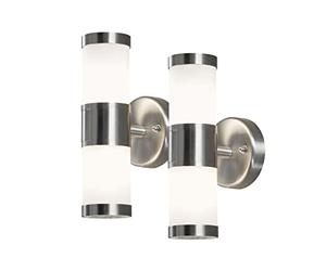 2-applique murale mODENA up down light down gU9, hauteur 23 cm, iP44, verre konstsmide 7592-000 opales