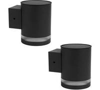 2 Appliques murales solaires HELIO H12cm Noir G