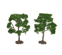 2 Arbres Modèles Orme 10cm pour Train et Wargame