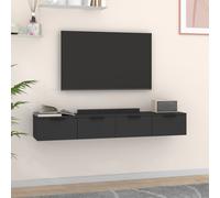 2× Armoires Murales Sonoma Gris 68x30x20 cm Bois d'Ingénierie Salon vidaXL