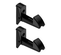 2 Arrêts Automatique de volet battant - Porte et Portail - Avec vis et chevilles - Fermeture butée pour blocage sécurité du volet - Epaisseur Maximum 50 mm - Matériau Aluminium couleur noir