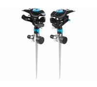 2 arroseurs à impulsion avec piquet de terre, 360°, 314 m². Royal Gardineer