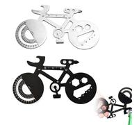 2 Article Accessoire velo Multifonctions vélo Outils, 12 dans 1Bike Multi-Tool,Vélo Porte-clés,Kit reparation velo Multifonctions Outil en Acier Inoxydable de Réparation de Vélo