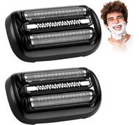 2 Articles Têtes de Rasage Compatible avec Braun Series 53B M4200cs1000s1320 M4000c, Rasoir pour Homme Series 5, Tête de Rasage de Rechange