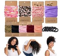 2 articlesCurly Pineapple Headband For Women | Extra Wide Stretchy Sleep Scarf For Thick Curly & Coily Hair | Anti-Frizz Breathable Hair Headbands For Daily Night Sleepin (1)