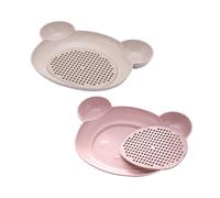 2 assiettes ours en , égouttoir, plateau 2 étages, coupelle sauce