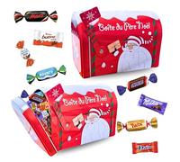 2 Assortiments de 40 Chocolats de Noël dans une Boite aux Lettres de Noël | Friandises Célébrations, Milka, Daim, Kinder Schokobons et Mini Bueno à Offrir en Fin d'Année