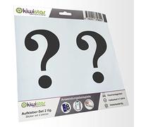 - 2 autocollants de plaque d'immatriculation - Question Mark autocollants pour voiture, ordinateur portable, vélo, camion, moto multicolore JDM Decal Racing