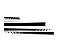 2 Autocollants de Voiture Petite, 1 Autocollant de Voiture Moyen, 2 Autocollants de Voiture Largement, Installer Facile/Blanc/Rouge Stripe Custom Car Sticker Kit avec un