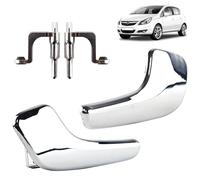 2 axes + 2 poignées de porte compatibles pour Corsa D (2006-2014) poignées intérieures | AVANT + ARRIÈRE (chromée) 13297813 | 13297814 | 13297179
