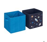 Lot de 2 boîtes de rangement Espace Bleu - Atmosphera For Kids