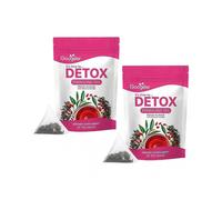 (2 Bags)1-3X Detox Energizing Tea Peach Flavored Digestive Health Tea For Gut Cleansing for All Skin Types