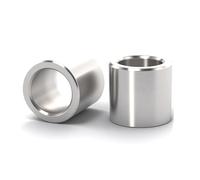 2 bagues de palier en acier, bagues de rechange pour paliers lisses, diamètre intérieur 22 et 24 mm, diamètre extérieur 27-35 mm,Argent,24 x 28 x 26 mm