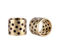 2 bagues sans huile, palier lisse en laiton et graphite composite, alésage 17/18 mm, diamètre extérieur 23-26 mm, hauteur 12-65 mm,Noir cuivré,18 x 26 x 25 mm