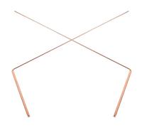 2 Baguettes de Sourcier en Cuivre Marron pour Divination