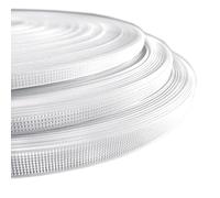 2 Baleines en polyester pour couture, corset, tiges, travaux manuels, accessoires de couture, robes, sacs et autres rouleaux de 46 mètres Blanc 101, 12 mm