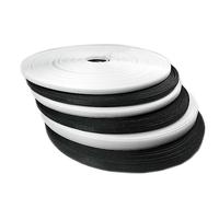 2 Baleines en polyester pour la couture (92 mètres), baleines en plastique, corsets, tiges, travaux manuels, accessoires de couture, robes, sacs, entre autres, rouleau de 46 mètres, (blanc-noir, 8mm)