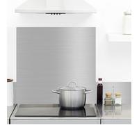 2 bandeaux de crédence adhésifs pour cuisine - Alu Brossé Gris - aluminium - 2x(100x20 cm) - 99DECO