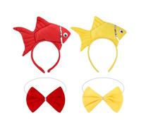 2 Bandeaux De Poisson Et 2 Nœuds Papillon, Coiffe D'Animal Mignon, Nœud Papillon De Décoration De Chemise, Accessoires De Performance Sur Scène, Accessoires De Jeu De Rôle.