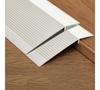 2 bandes de transition en aluminium for sol, réducteur de seuil de 7,5/10 cm de large, cache-joint for portes de cuisine, chambre et salle de bain, passages de porte(Silver,10cm/3.93in)