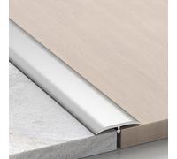 2× Bandes de transition en aluminium métallique for bois et carrelage, moulures décoratives for joints muraux, bandes de sol for portes, for protéger le carrelage(Silver,160cm/62.99in)