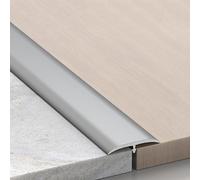 2× Bandes de transition en aluminium métallique for bois et carrelage, moulures décoratives for joints muraux, bandes de sol for portes, for protéger le carrelage(Gray,160cm/62.99in)