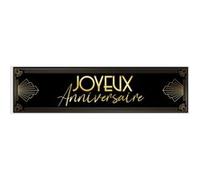 2 bannières anniversaire gatsby 61x16cm noir - générique ardban00 Noir G