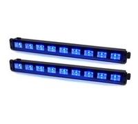 2 Barres à LED UV 9x1W se reflète sur tissus blanc