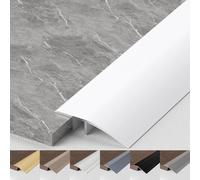 2 barres de seuil de porte en aluminium, épaisseur environ 1,8 mm, 91 cm (36 pouces), rampes de seuil de porte, réducteur de bordure.(Diamond White,7cm(W))