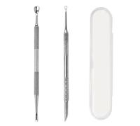 2 Bâtons À Cuticules, 1 Boîte En Plastique Transparent, Poussoir À Cuticules En Acier Inoxydable, Poussoir À Cuticules, Bâtons À Cuticules 2 En 1