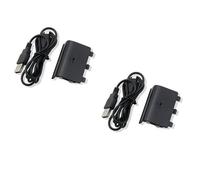 2 Batteries 2400 mAh pour Xbox One + Câble Chargeur USB pour Manette Xbox One sans Fil ¿ Genca-030 ¿ Pack 2 Joueurs - Straße Game ®