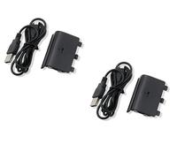 2 Batteries 2400 mAh pour Xbox One + Câble Chargeur USB pour Manette Xbox One sans Fil ¿ Genca-030 ¿ Pack 2 Joueurs - Straße Game ®