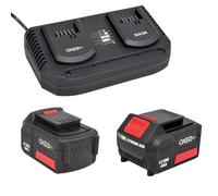 2 Batteries 4Ah et Chargeur Double Super Rapide Batterie 18V Easy Full - 2X 3.5A - Outils Jardinage Bricolage sans Fil Easy Full