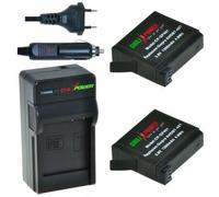 2 batteries AHDBT-401 pour GoPro Hero4 avec chargeur et chargeur auto - ChiliPower original
