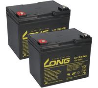 2 batteries au plomb AGM de 12 V/36 Ah - U1-36NE résistantes aux cycles, compatibles MP36-12C REC36-12I 12LCP-36 34Ah 35Ah 38Ah